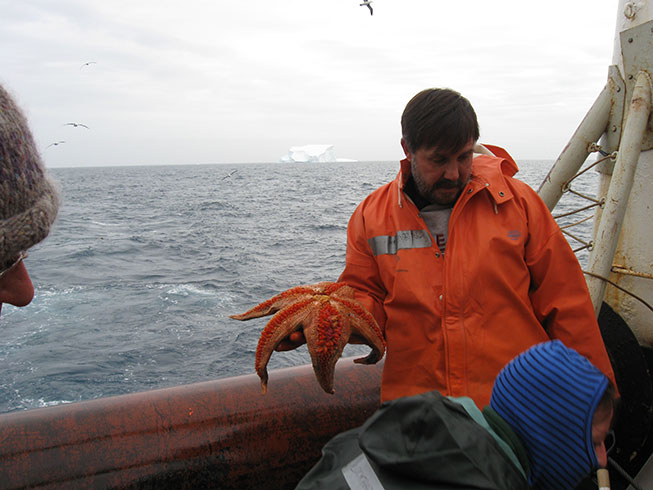 Eric holding giant starfish
